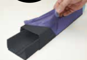 Goulotte Optimal 110 / 2000 x 110 (A) x 75 (B) mm - 1 PC =2M NOIR (4pcs/boite)